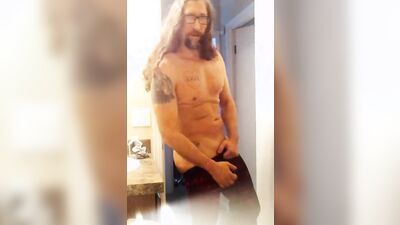 Longhaired bloke is posing in this homemade fan requested video