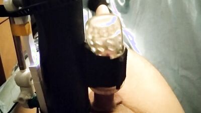 Amateur bloke is shoving his dick into tied gummy toy