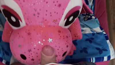 Perverted amateur fellow is ribbing his cock on a pinky dragon