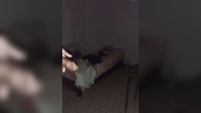 Horny dude is stroking his big dick in this POV video