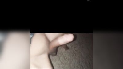 Horny dude is stroking his big dick in this POV video