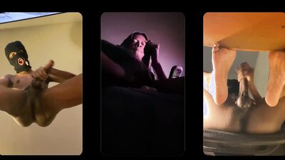 Amateur African fella is flashing his hole while stroking a dick
