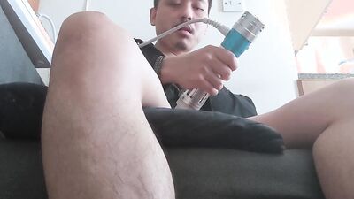 Amateur Latino is pumping his prick in front of the cam