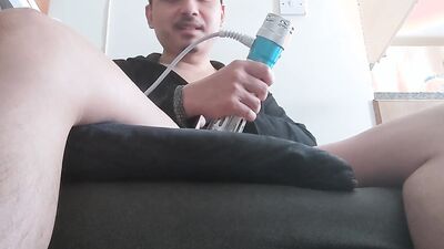Amateur Latino is pumping his prick in front of the cam