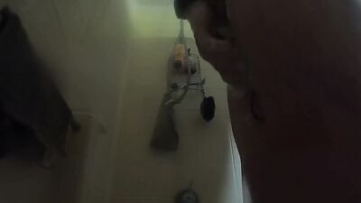Naughty gay chap is playing with a dick while on the phone