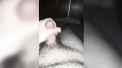 Amateur bear is stroking his pecker in this close-up video