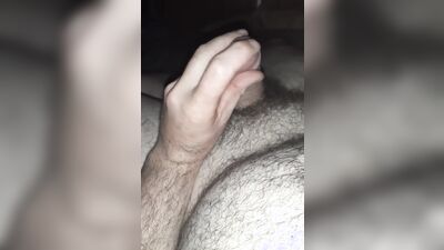 Amateur bear is stroking his pecker in this close-up video