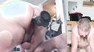 Amateur lad gets his tight hole destroyed with a black dildo