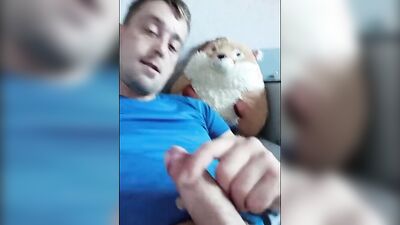Straight teen is jerking his prick in front of the phone