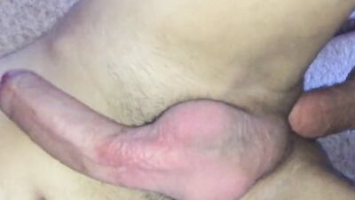 Close-up video of a chap getting his ass drilled