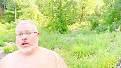 Perverted stepdad is flashing his tiny pecker out in the open