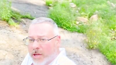 Perverted stepdad is flashing his tiny pecker out in the open