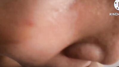 Close-up video of a chap sucking his mate's hard prick