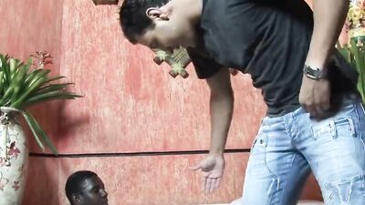 Hunter Corbin and his bud are bonking in this interracial footage