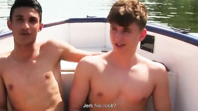 Naughty twinks are enjoying in some out in the open action