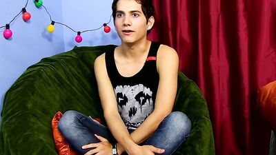 Skinny twink is having fun in front of the cam