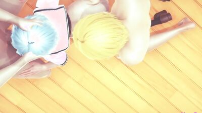 Anime femboy gets his tight hole destroyed with boyfriend's wood