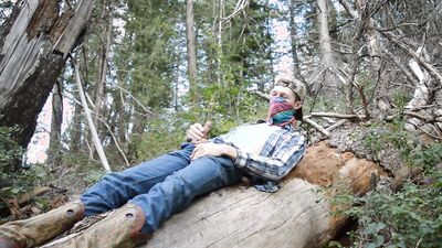 Peacock King plays with his dong deep inside the forest