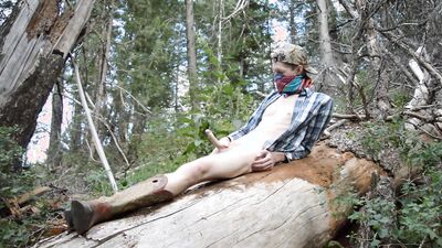 Peacock King plays with his dong deep inside the forest
