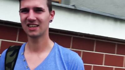 Perverted bloke is shoving a cock deep down amateur Czech dude's ass