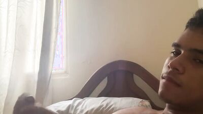 Cute Latino teen is playing with his willy in this homemade footage