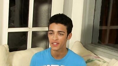 Cute lad is teasing his ass in front of the camera