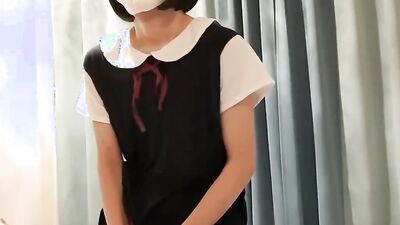 Amateur Japanese femboy is playing with a pecker in this solo scene