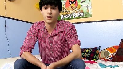 Pretty college dude is flashing his ass inside the dormitory room