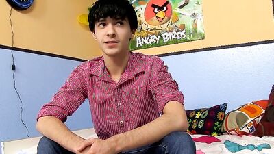 Pretty college dude is flashing his ass inside the dormitory room
