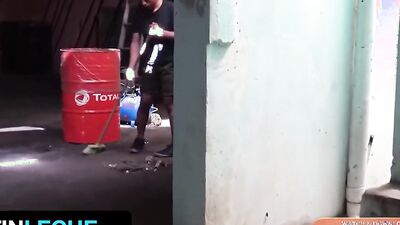 Cock hungry Latino is giving head to a naughty stranger