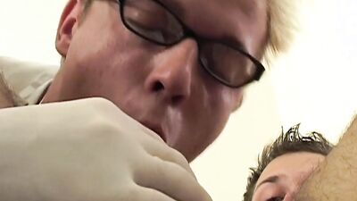 Cute lad gets his tight ass destroyed with perverted doctor's hard pecker
