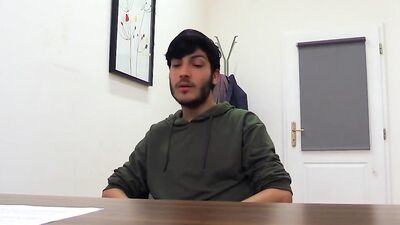 Cute amateur chap is ass-fucked on the table by a stranger