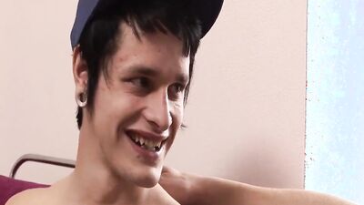 Lad benda on the couch and gets fucked hard from behind