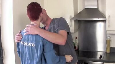 Aiden Jason and his stepdad are bonking inside the kitchen