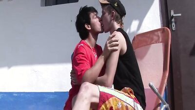 Naughty Latino is getting bonked in the backyard by his buddy