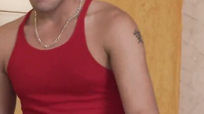 Pretty Latino is riding mate's hard cock on the couch