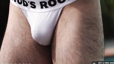 Julian Brady and his stepbrother are barebacking on the couch
