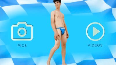 Cute teen his playing with his perverted photographer's hard prick