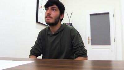 Cute amateur guy gets fucked on top of the table by a stranger