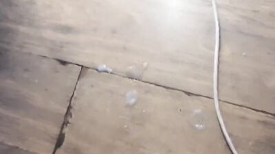 Horny dude is wrapping his fuck gole around big gummy dildo