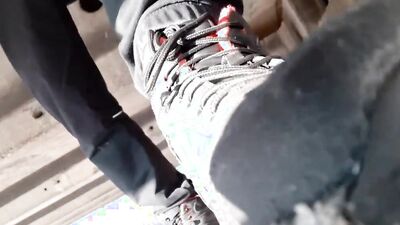 Perverted Russian plays with cock and condom in front of the cam