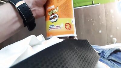 Russian chap is shoving his big dick into the can