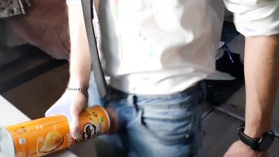 Russian chap is shoving his big dick into the can