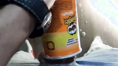 Russian chap is shoving his big dick into the can