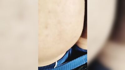 Close-up homemade footage of fellow getting his cock stroked