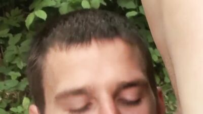 Cute blond chap is getting fucked out in the open