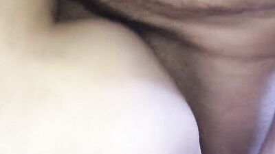 Close-up video of a lad getting his ass nailed with wood