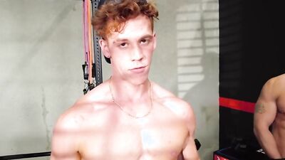 Roman Todd is playing with his hard piston in this scene