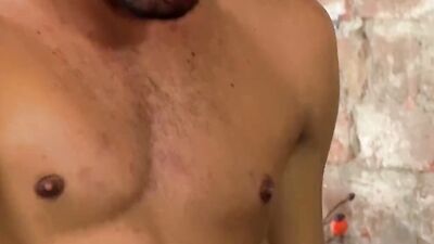 Two horny dudes with huge cocks are fucking in this hot scene