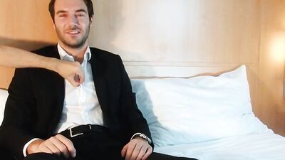 Straight gentleman is paying with cock in front of the camera